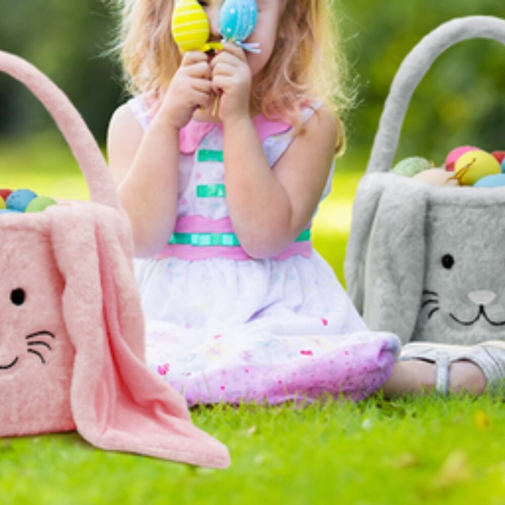 Faylapa | 2 piece Grey and Pink Easter Baskets NEW!